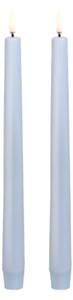 Uyuni - LED Taper Candle - Stearinljus - Sky Blue/Smooth - 2,3x25 cm - 2,3 x 25 cm