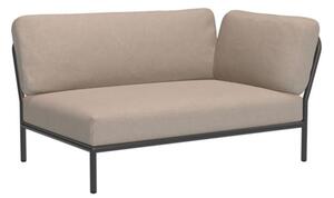 HOUE - LEVEL / Right Corner - Trädgårdsmöbler - Ash/Dark Grey - L140 x W95 x H82 x SH38 cm