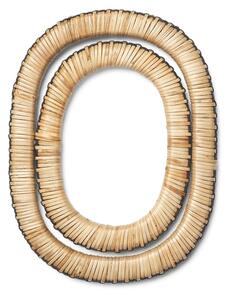 Ferm Living - Weave Trivets - Grytunderlägg - Weave Trivets - Set of 2 - Natural/Black - W16.2 x D21 x H1.2 cm
