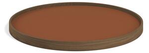 Brdr. Krüger - Tray - Oak Smoked Oiled model 50 - Bricka - CLAY (Cognac / Sort) - Ø 50cm H 3cm