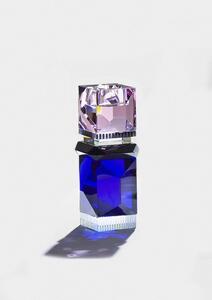 Reflections Copenhagen - Miami Tealight Holder - Ljusstake - Rose/Black/Clear/Cobalt - 8 x 19,8 x 8 cm