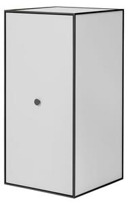 Audo Copenhagen - Frame 70 - Hylla - Light grey - With door and 2 shelfs - 35x35x70