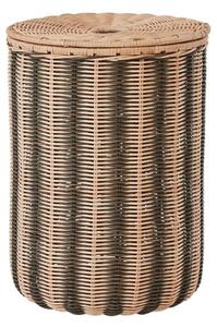 OYOY LIVING - Striped Laundry Bin - Tvättkorg - Nature / Black - Ø40 x H54 cm
