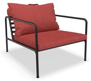 HOUE - AVON Lounge Chair - Trädgårdsstol - Scarlet/Black - H58 x W81 x D99 x SH39 cm
