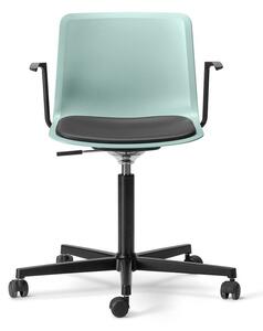 Fredericia Furniture - Pato Office Armchair 4031 by Welling/Ludvik - Seat Upholstery - Kontorsstol - Ocean/Primo 88 Black - W69 x D62,5 x H77-89 x SH44-56 cm