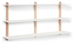 Gejst - NIVO Large - Hylla - D - Light Oak/White - H: 65 x W: 118 x D: 25 cm