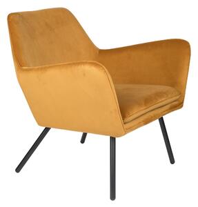 WHITE LABEL LIVING Lounge Chair Bon Velvet Gold