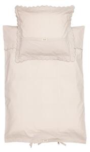 MarMar Copenhagen - Bed Linen Scallop Baby - Sängkläder för barn - Grey Sand - W:70 x L:100 cm