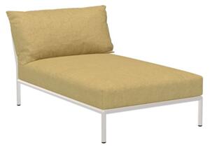 HOUE - LEVEL 2 / Chaiselong - Trädgårdssoffa - Dijon/Muted White - L139 x W81 x H68,5 x SH38 cm