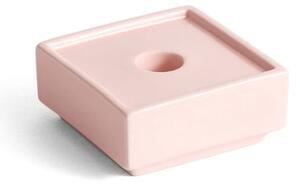 HAY - Mattone Candleholder - Ljusstake - Small - Light pink - H4 x D9.4 x W9.4 cm