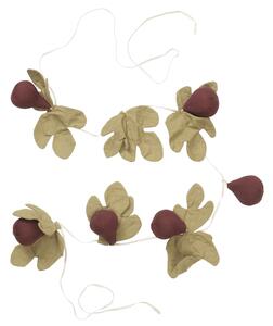Ferm Living - Figs Garland - Väggdekoration för barn - Mauve/Green - W220 x D5.3 x H6.5 CM
