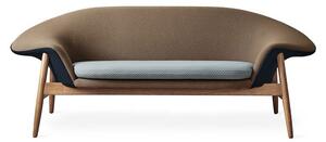 Warm Nordic - Fried Egg Sofa / Oiled Oak - Soffa för 2 personer - Hero 791 (Blue) / Sprinkles 724 (Brown) / Mosaic 722 (Grey) - L186 x W68 x H68 cm