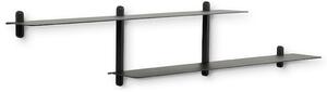 Gejst - NIVO - Hylla - H - Black Ash/Black - H25 x W172 x D16 cm