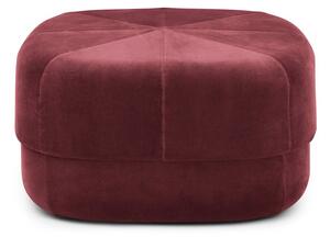 Normann Copenhagen - Circus Velour - Puff - Dark Red - Large - L: 65 x D: 65 x H: 35 cm