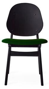 Warm Nordic - Noble Chair / Black Lacquered Oak - Matstol - Vidar 972 (Dark Green) - L48 x W55 x H85 cm