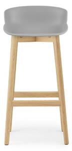 Normann Copenhagen - Hyg bar stool 75 cm wood - Barstol - Grey - Oak - H: 94 x L: 46,5 x D: 46,5 x SH: 75 cm