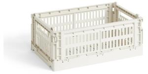 HAY - Colour Crate Recycled - Lådor - Off-White - W: 17 x L: 26,5 x H: 10,5 cm
