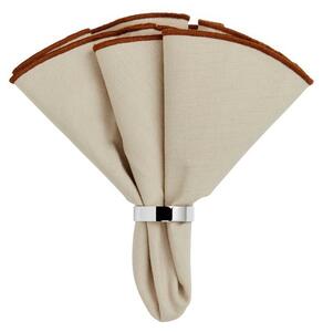 Broste CPH - Wilhelmina Napkin - Servetter av tyg - Light Warm Grey - Ø45 cm