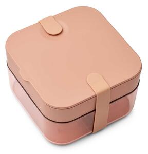 LIEWOOD - Amandine Bento Box - Matlåda för barn - Peach / Sea shell - H9,5 x W15 x L15 cm