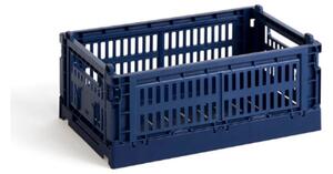 HAY - Colour Crate Recycled - Lådor - Dark Blue - W: 17 x L: 26,5 x H: 10,5 cm