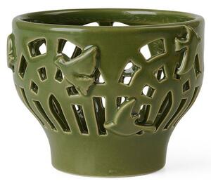 Kähler - Orangery Tealight Holder - Ljusstake - Green Garden - H7,5 x D9,5 cm