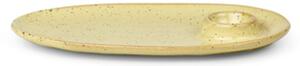 Ferm Living - Flow Breakfast Plate - Tallrikar - Sort - B: 23,5 x H: 2,2 x D: 14 cm