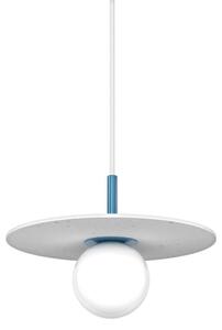 Swedish Ninja - PLUTO LITTLE Alba White - Hängande lampa - Scandi Blue - Ø33 x H23 cm