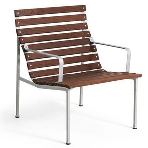 HAY - Traverse Lounge Armchair - Trädgårdsstol - Heat Treated Oiled Ash / Aluminium - W63 x D70.5 x H80 cm