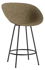 Normann Copenhagen - Mat Bar Armchair 65 cm Steel - Barstol - Seaweed / Black Steel - H100 x W64 x D55 x SH65 cm
