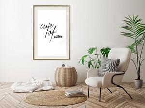 Inramad Poster / Tavla - Caffeine Needed - 20x30 Svart ram