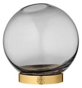 AYTM - Globe - Round Vase w/Stand - Vas - Black Medium - Ø30 x H30 cm