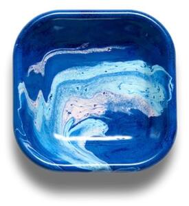 BORNN - NEW MARBLE - Square Plate - Tallrikar - Cobalt - Stock sale - 11x11x3CM