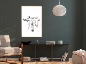 Inramad Poster / Tavla - Dreamer - 20x30 Guldram med passepartout