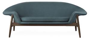 Warm Nordic - Fried Egg Sofa / Smoked Oak - Soffa för 2 personer - Hero 991 (Petrol) - L186 x W68 x H68 cm