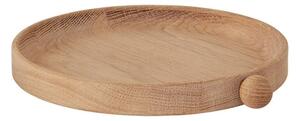 OYOY LIVING - Inka Wood Tray Round - Bricka - Nature - Small - H2,5 x L22 x W20 cm