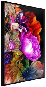 Inramad Poster / Tavla - Flower Sonata - 20x30 Svart ram med passepartout