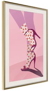 Inramad Poster / Tavla - Fruity Socks - 20x30 Guldram med passepartout