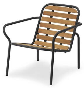 Normann Copenhagen - Vig Lounge Chair Robinia - Trädgårdsstol - Black - W70,5 x D76 x H72,5 x SH41 cm