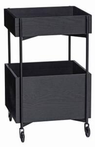 Hübsch - Fresh Trolley - Rullbord - Sort - 42x37xh70cm