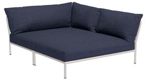 HOUE - LEVEL 2 / Right Cozy Corner - Trädgårdssoffa - Indigo/Muted White - L139 x W173,5 x H68,5 x SH38 cm