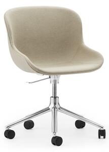 Normann Copenhagen - Hyg Chair Swivel 5W Gaslift - Full upholstery - Kontorsstol - Seat: Main line flax 20 / Frame: Aluminum - L: 72,5 x D: 72,5 x H: 78/92 x SH: 38/52 cm