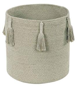 Lorena Canals - Basket Woody - Förvaringslåda för barn - Olive - Ø30 x H30 cm