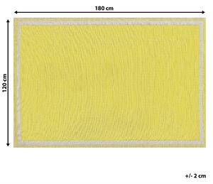 Modern Utomhusmatta 120 x 180 cm i Gul Färg av Syntetiskt Material Väderbeständig Beliani