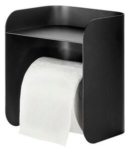 Mette Ditmer - CARRY Toilet Roll Holder - Toalettpappershållare - Black - W12,8 x L14x H18,5 cm