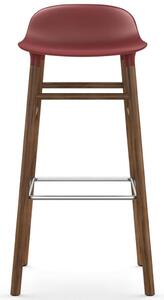 Normann Copenhagen - Form Barstool - 75 cm - Wood - Barstol - Red/Walnut - L: 44 x D: 44 x H: 87 x SH: 75 cm