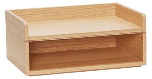 Hübsch - Afour Tray Natural - Set of 2 - Förvaringslådor - Natur - 33x22xh15cm