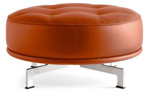 Fredericia Furniture - Delphi Ottoman 4509 by Hannes Wettstein - Puff - Max 96 Cognac - Ø75 x H37 cm