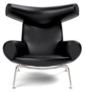 Fredericia Furniture - Wegner Ox Chair 1000 by Hans J. Wegner - Fåtölj - Primo 88 Black - W99 x D99 x H92 x SH36 cm