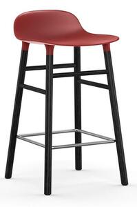 Normann Copenhagen - Form Barstool 65 cm Wood - Barstol - Red / Black Oak - H77 x W43 x D42,5 x SH65 cm