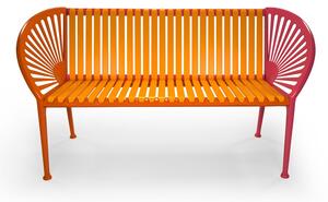 WOLFF NORDIC - ND100 City bench by Nanna Ditzel 100th anniversary edition - Trädgårdsbänk - Cast iron, lacquered mahogany in 100th anniversary colours - W180xH75xD70 cm